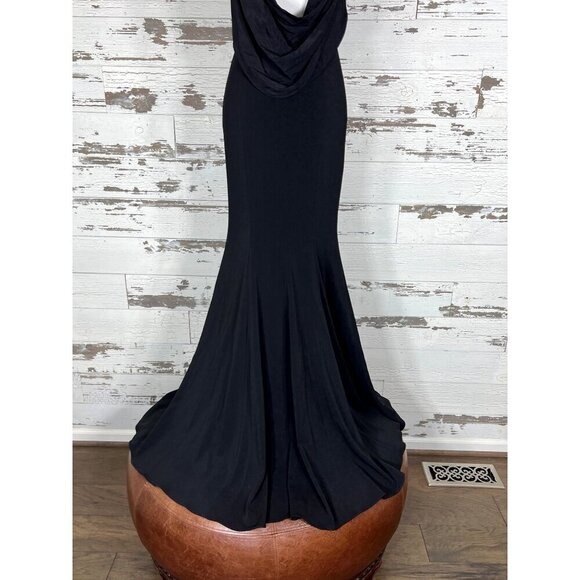 Jay Godfrey Armstrong Cowl Draped Evening Gown Black Sz 2 NWT - Picture 7 of 13